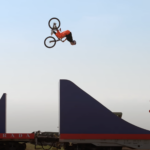 BIKE FLIP ON MOVING TRAIN